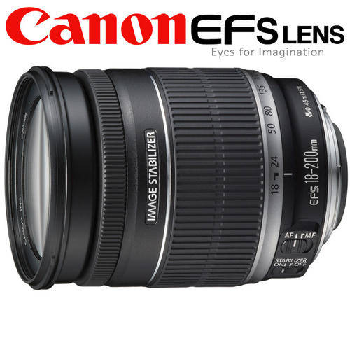 CANON EF-S 18-200mm F3.5-5.6 IS(Image stabilized) Lens,UV+Cpl+Fld Filters,lenshood,  Mint, like new!
