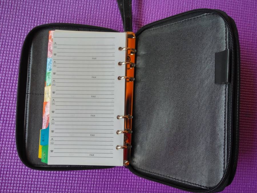 Advantage Organizer Filofax A6 Black PU Leather