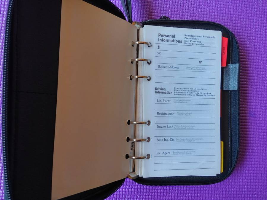 Advantage Organizer Filofax A6 Black PU Leather