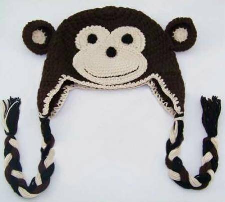 **PLACE YOUR ORDER - MONKEY THEMED BEANIE - HAND CROCHET - ALL SIZES**