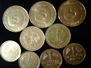 Lot of Deutsche Mark Coins (9coins in total)