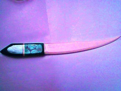 Congo Green Malachite and Ivory letter opener or Ornament Large size