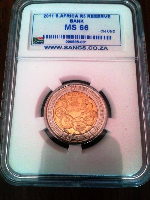 SARB 2011 R5 90 years commemorative coin