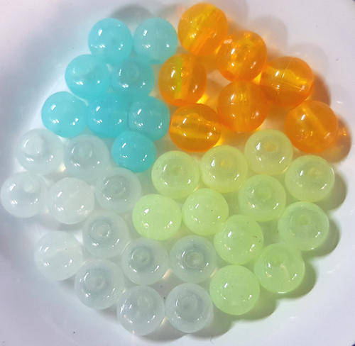 Beads, 4 bags, different colours.