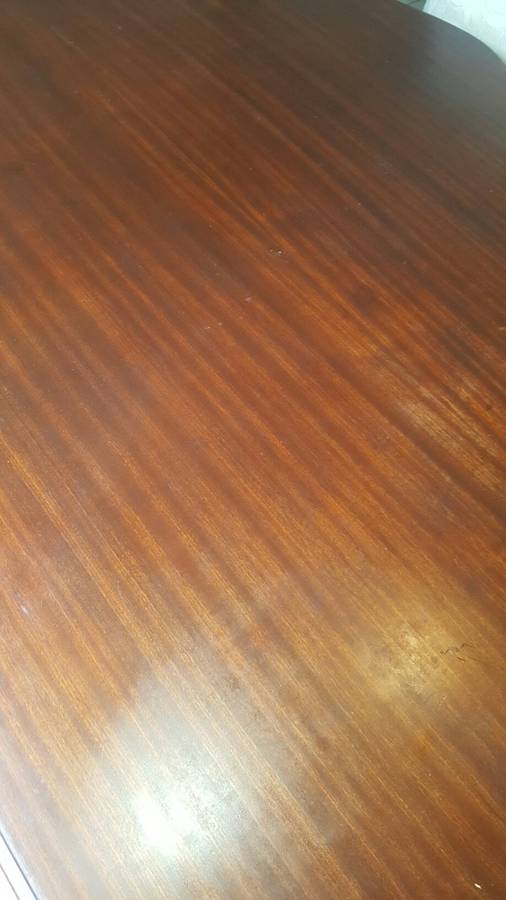 Beautiful Solid 8 Seater ornate Hand Carved Mahogany Dining Table with 6 Champagne Coricraft Chairs