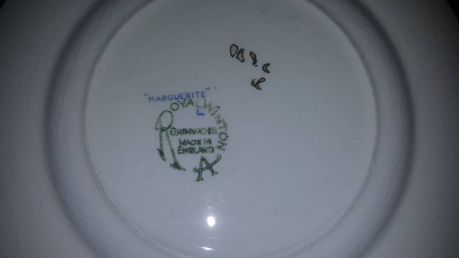 Royal Winton Grimwades Chintz 1928 - " Marguerite " Tea Trio ! Rare 1st Chintz pattern issued