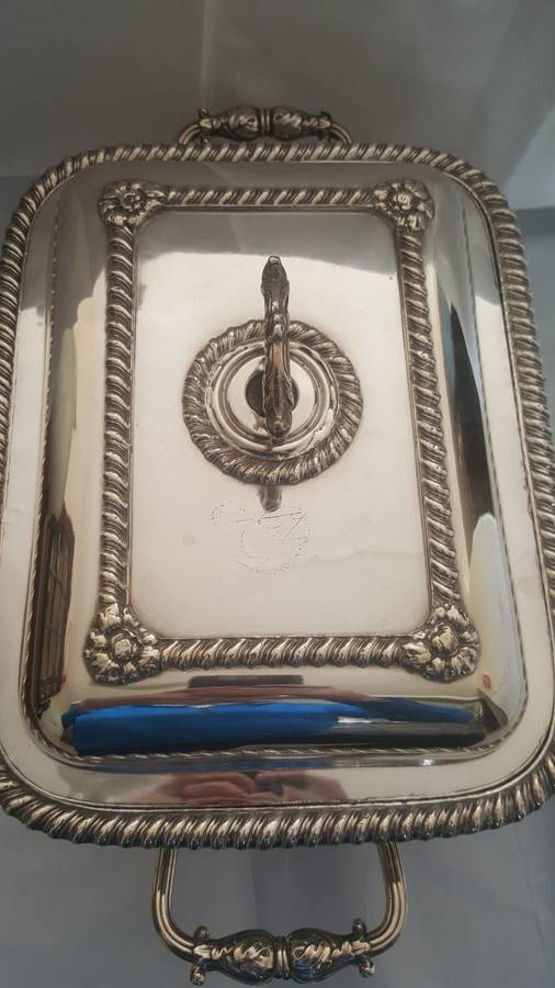 Stunning Huge Ornate 1940's Double level Silver plated Serving Tureen - the biggest I have seen !