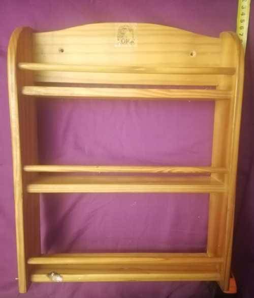 HOUSE OF YORK WALL MOUNT OR FREE STAND PINE SPICE RACK
