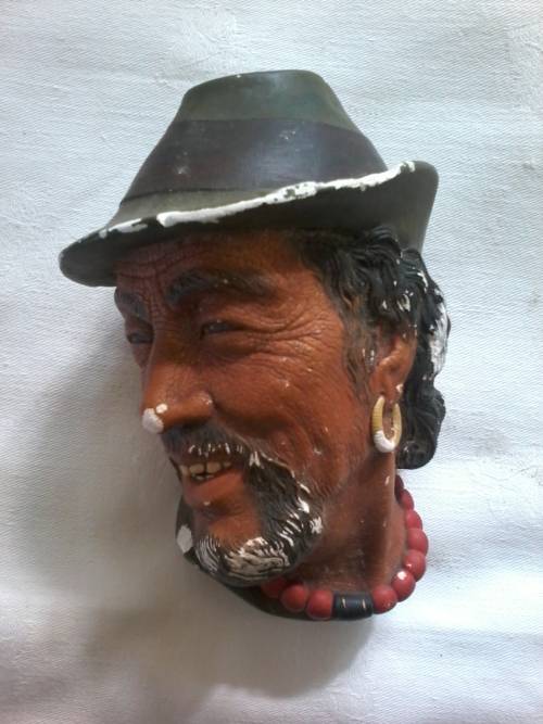 Bossons Chalkware Heads x2