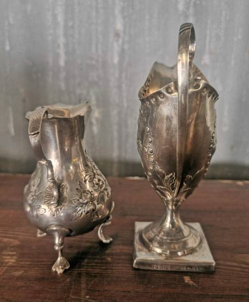 Two hallmarked silver jugs