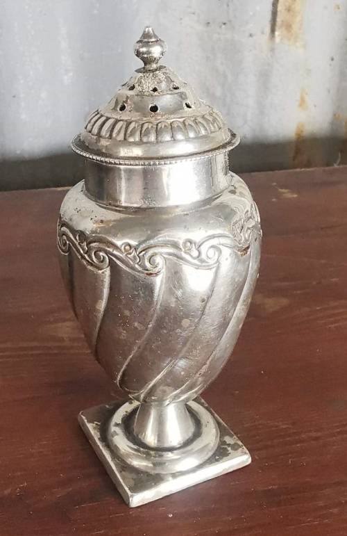 Sterling silver pepper pot