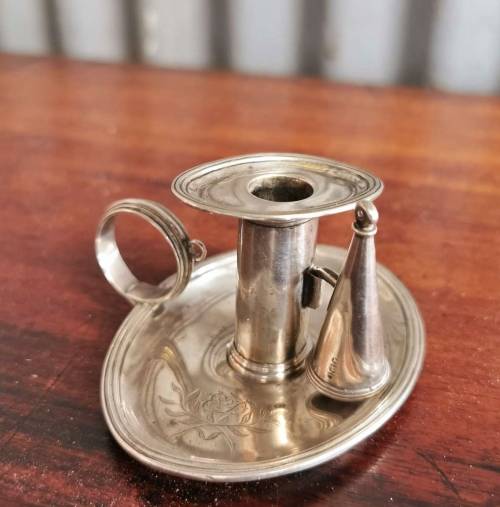 Georgian Silver Chamber Candlestick