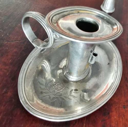 Georgian Silver Chamber Candlestick