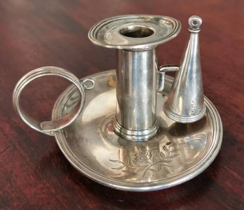 Georgian Silver Chamber Candlestick