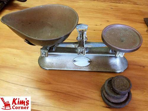 vintage scale with weights