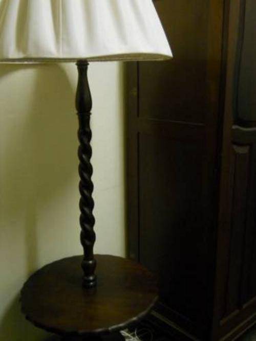 barley twist lamp with table