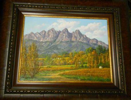 Original Casey van der Leek painting of the Hawequa Mountains *R1 NO RESERVE*