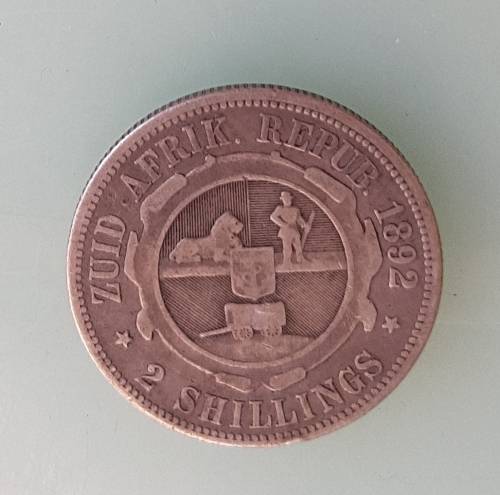 ZAR 1892  2 shillings - Nice condition