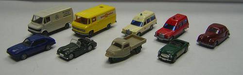 HO Scale Cars x 9 ( 7 x Wiking + 2 x Herpa)