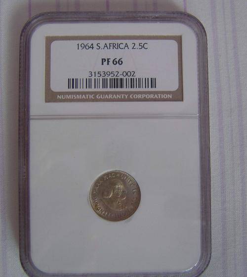 1964 Silver 2.5c(Tickey) Proof - First Decimal Series- NGC Graded PF 66 - Low Mintage