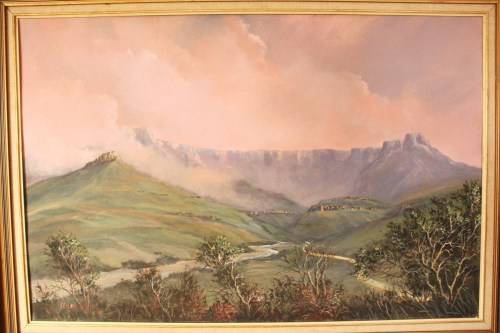 Large Wendy Mills landscape oil