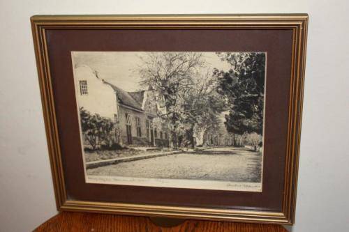 Signed etching by famous Andre Naude