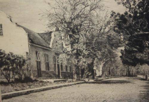 Signed etching by famous Andre Naude