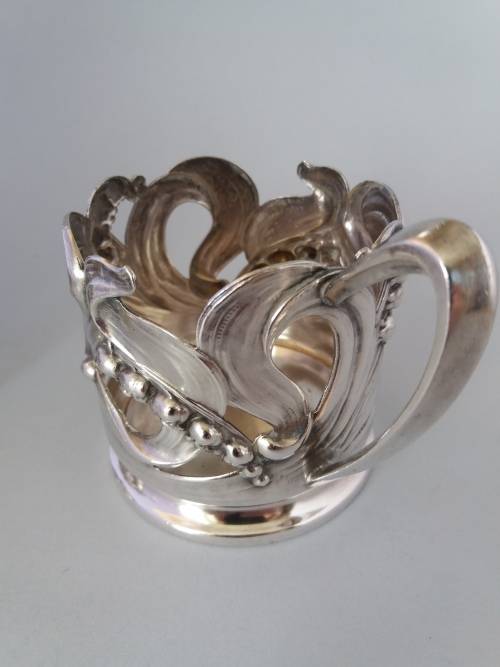 Genuine Art Nouveau tea glass holders
