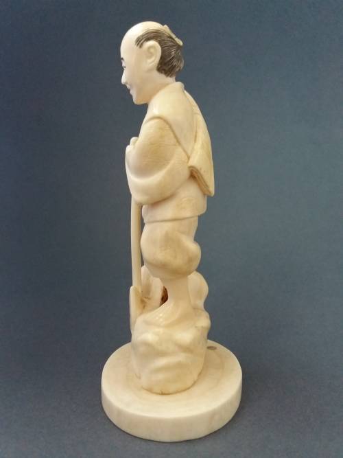 Meiji period carved ivory okimono