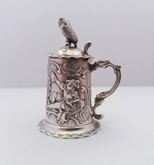 Miniature sterling silver tankard