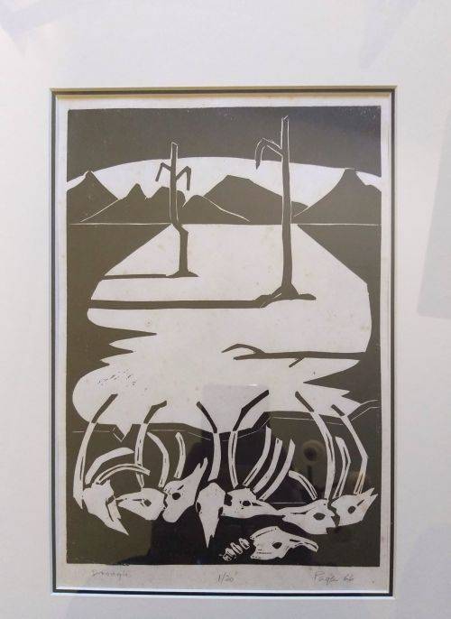 Fred Page woodcut - Droogte