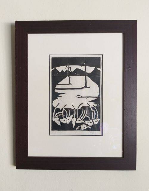 Fred Page woodcut - Droogte