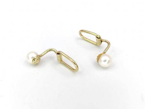 Classic pearl clip-on earrings (9ct gold)