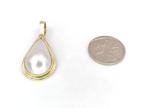 Vintage 9ct gold pearl enhancer pendant