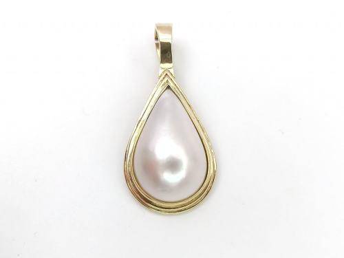 Vintage 9ct gold pearl enhancer pendant