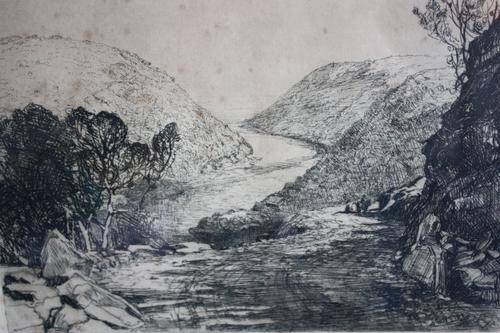 Etching by Bertram Walter Dumbleton (SA 1896-1966)