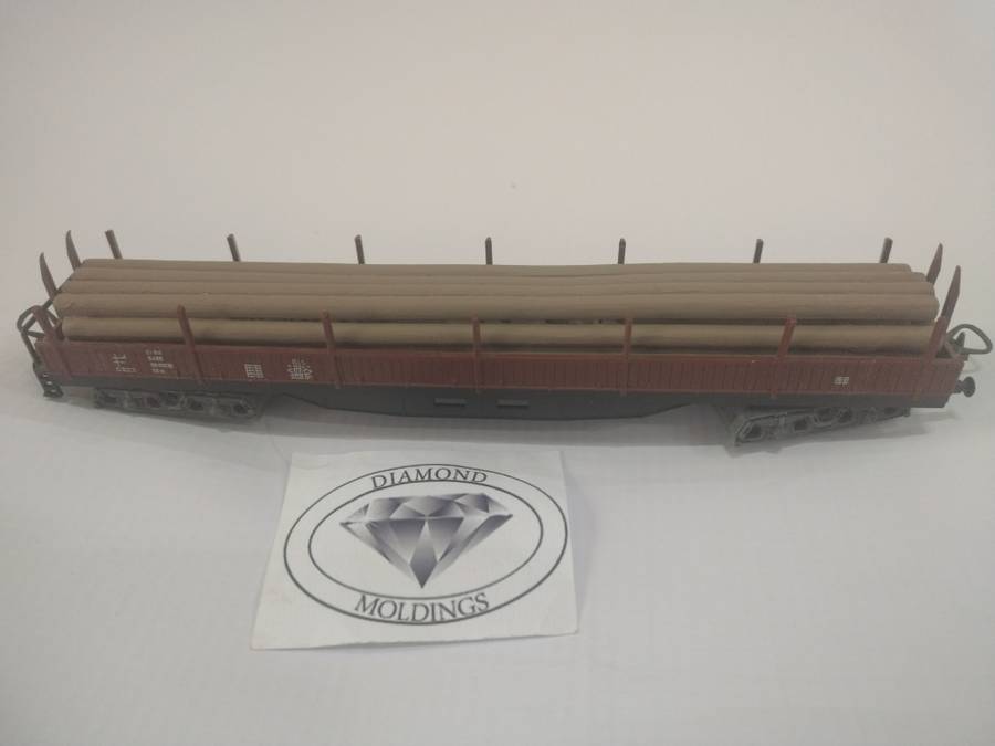 Model Trains HO - Freight Load - Wood Load Very Long Tin - 185mm x 27mm x 26mm