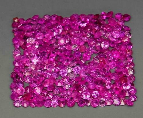 ** HOT **Pink Sapphire Madagascar Round Diamond Cut 1.5 mm x 10Pcs