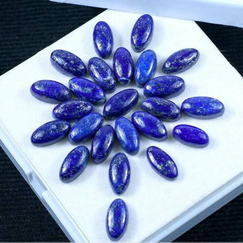 Natural Lapis Lazuli 2 Pieces 13 Cts Oval Cabochon Loose Gemstones
