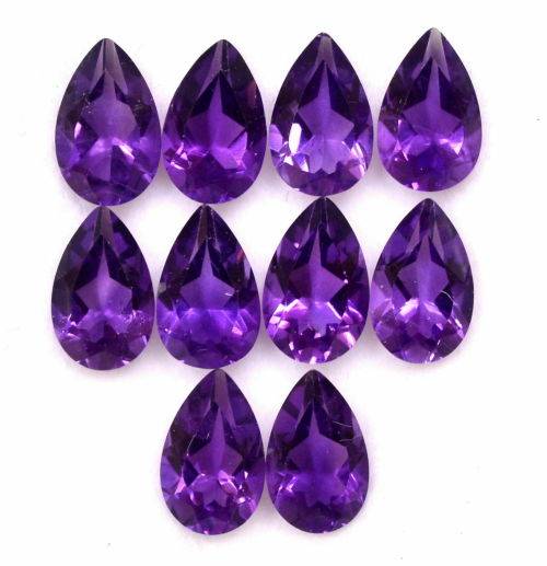 NATURAL  PURPLE AMETHYST  PEAR CUT 8X5 MM FACETED LOOSE AAA GEMSTONE