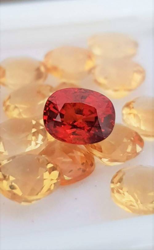1.95Ct. Natural Hot Orange Mandarin Spessartite Garnet Namibia Oval