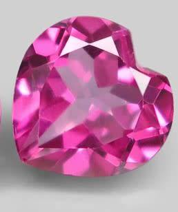 2.01Ct. Hot Pink Topaz Brazil Heart Shape