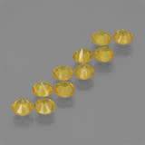 Yellow Sapphire Round Diamond Cut 1.90 mm 2Pcs/0.08Ct