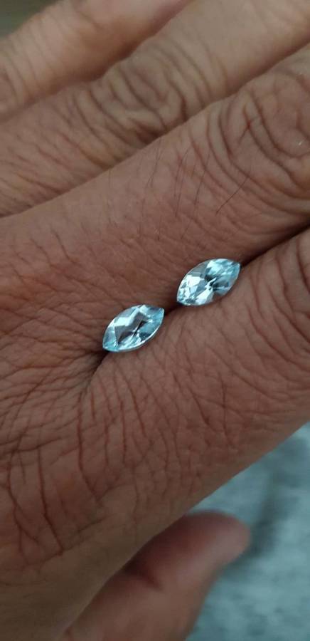 Blue Topaz Brazil 1Pcs Oval 1.29Cts.Attractive Color!