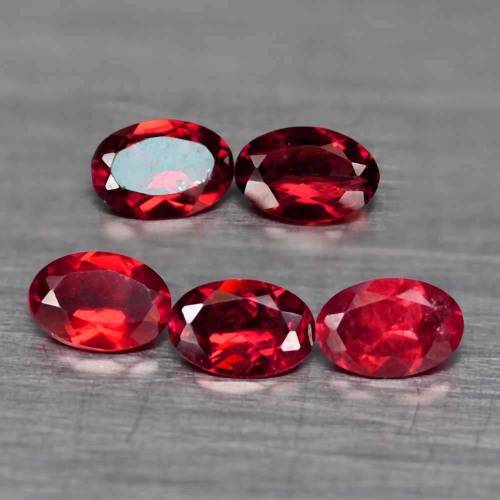 Rhodolite Garnet 0.90cts Natural Oval Raspberry Red Pair