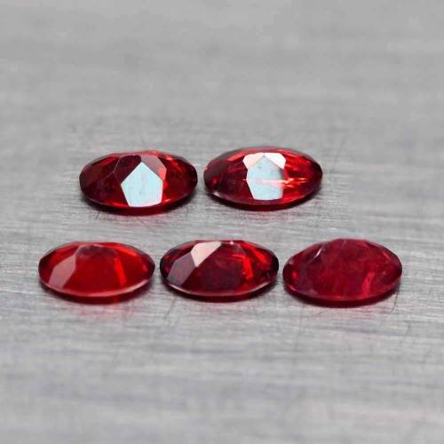 Rhodolite Garnet 0.90cts Natural Oval Raspberry Red Pair