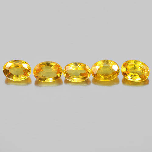 Yellow Sapphire 0.26Ct. Oval 4.1 x 3 mm.  Natural Gemstone