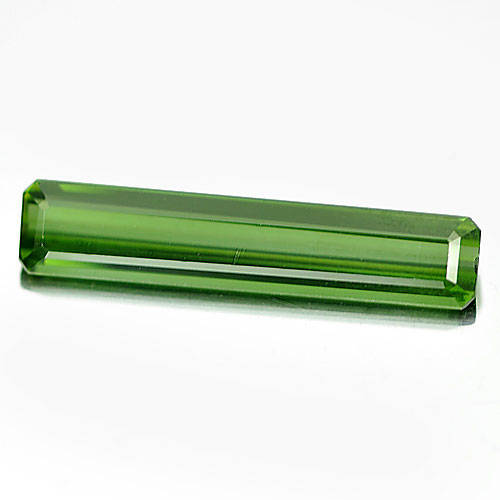 Green Tourmaline 1.62 Ct. VVS Octagon 17.7 x 3.7 Mm. Natural Gemstone Nigeria