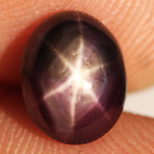 3.78Ct. Unheated Ruby Natural 6 Rays Star Oval Cabochon Top Blood Red Madagascar