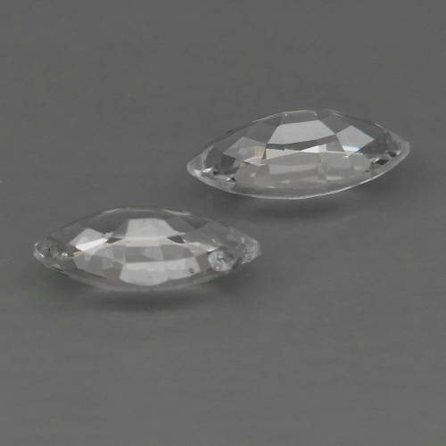 Pure White Sapphire 1.32Ct Ceylon, Marquise 8x4 mm.PAIR Sri Lanka